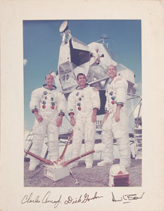 Lot #31 Dave Scott’s Apollo 12 Oversized Signed Photograph - Image 1