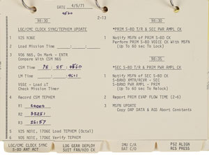 Lot #35 Dave Scott's Apollo 15 Lunar Surface-Flown LM Activation Checklist - Image 5