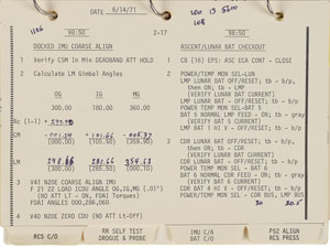 Lot #35 Dave Scott's Apollo 15 Lunar Surface-Flown LM Activation Checklist - Image 6