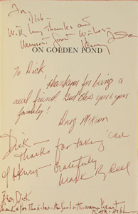 Lot #599  On Golden Pond: Cast-Signed Book - Image 1