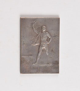 Lot #724  Paris 1900 Summer Olympics Silvered Bronze Winner’s Medal for Athletics - Image 1