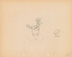 Lot #771 Donald Duck production drawing from Orphan's Benefit - Image 1