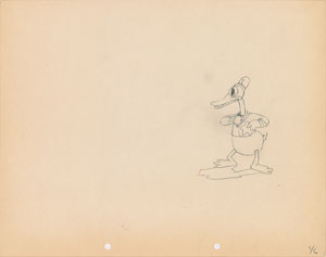 Lot #770 Donald Duck production drawing from The