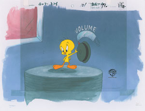 Lot #891 Tweety Bird production cel from a Warner Bros. Cartoon - Image 1