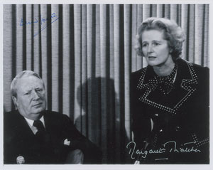 Lot #299 Margaret Thatcher and Edward Heath - Image 1