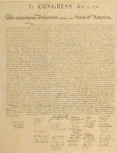 Lot #157  Declaration of Independence Force Print