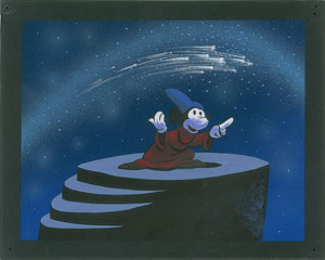 Lot #796 Mickey Mouse production concept painting from Fantasia - Image 1