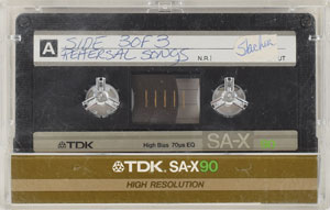 Lot #6106  Prince 1986 Rehearsal Cassette Tape