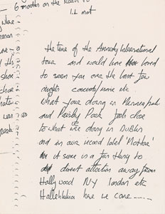 Lot #6145  Bono Copy of a Letter to Prince - Image 2
