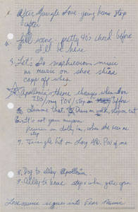 Lot #6021  Prince's Purple Rain Nine-Page Handwritten Musical Enhancement Notes - Image 3