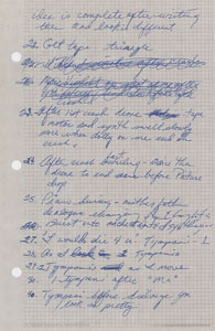 Lot #6021  Prince's Purple Rain Nine-Page Handwritten Musical Enhancement Notes - Image 5