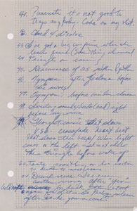 Lot #6021  Prince's Purple Rain Nine-Page Handwritten Musical Enhancement Notes - Image 6