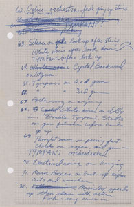 Lot #6021  Prince's Purple Rain Nine-Page Handwritten Musical Enhancement Notes - Image 8