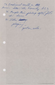 Lot #6021  Prince's Purple Rain Nine-Page Handwritten Musical Enhancement Notes - Image 9