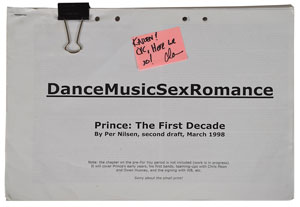 Lot #6241  Prince Dance Music Sex Romance Original Draft and Book