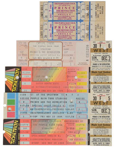 Lot #6038  Prince 1984 Purple Rain Set of (8) Concert Tickets