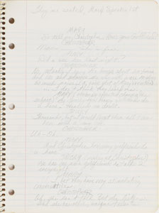 Lot #6078  Prince's Cherry Moon Personal Notebook with Extensive Handwritten Working Script - Image 3