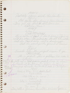 Lot #6078  Prince's Cherry Moon Personal Notebook with Extensive Handwritten Working Script - Image 4