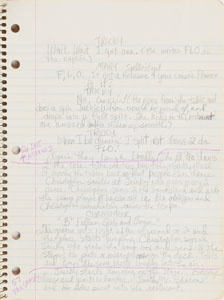 Lot #6078  Prince's Cherry Moon Personal Notebook with Extensive Handwritten Working Script - Image 8