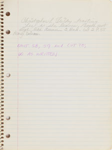 Lot #6078  Prince's Cherry Moon Personal Notebook with Extensive Handwritten Working Script - Image 10