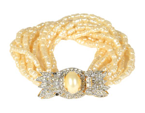 Lot #6069  Prince's Personally-Owned and Stage-Worn Multi-Strand Pearl Bracelet
