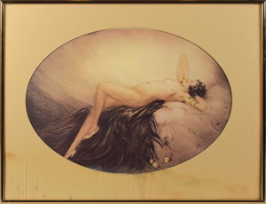 Lot #6093  Prince's Personally-Owned Louis Icart 'Eve Reclining' Print