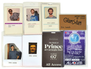 Lot #6165  Prince Set of Eric Leed's (8) Backstage Passes
