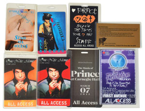 Lot #6165  Prince Set of Eric Leed's (8) Backstage Passes - Image 2