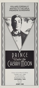 Lot #6125  Prince Under the Cherry Moon Pair of Invitations for Eric Leeds - Image 2