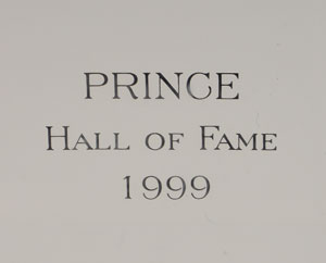 Lot #6240  Prince 1999 Playboy HOF Music Award - Image 3