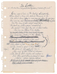 Lot #6057  Prince 'The Ladder' Handwritten Lyrics