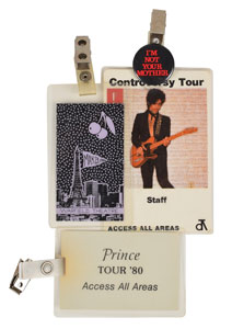 Lot #6010  Prince Collection of 1980s Tour Material