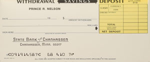 Lot #6013  Prince's Personally-Owned Checkbook - Image 2