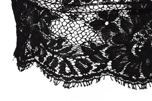 Lot #6134  Prince's Personally-Owned and -Worn Black Lace Crop Top - Image 14