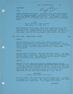 Lot #6020  Prince 1983 Purple Rain Original Screenplay and Crew List - Image 5