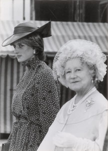 Lot #5036  Lady Diana Spencer Original Vintage 1981 Photograph With the Queen Mother - Image 1