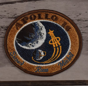 Lot #9172 Edgar Mitchell's Apollo 14 Flown Patch and Signed Display - Image 2