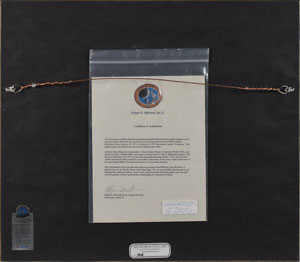 Lot #9172 Edgar Mitchell's Apollo 14 Flown Patch and Signed Display - Image 3