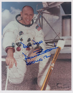 Lot #9082 Apollo 12 Crew Set of (3) Signed Photographs