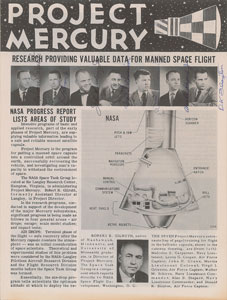 Lot #9008 Gordon Cooper's Mercury 7 Signed Pamphlet