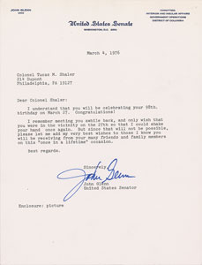 Lot #9019 John Glenn Set of (3) Signed Items - Image 3