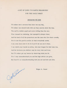 Lot #9143 Jack Lousma Pair of Signed Poems - Image 2
