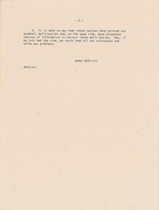 Lot #9033 Jim McDivitt 1963 Unsigned Academic Training Memorandum - Image 2