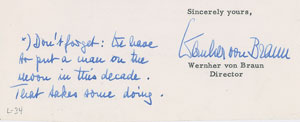 Lot #9006 Wernher von Braun 1962 Typed Letter Signed - Image 2
