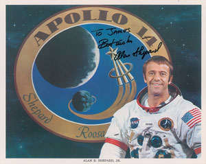 Lot #9100 Alan Shepard Signed Photograph