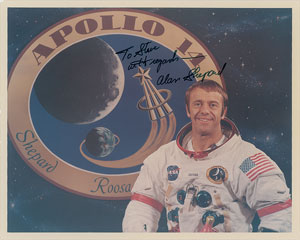 Lot #9102 Alan Shepard Signed Photograph