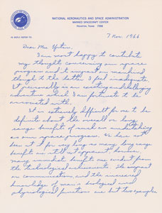 Lot #9046 Charlie Duke 1966 Autograph Letter Signed