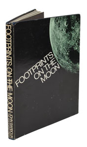 Lot #9073 Buzz Aldrin and Michael Collins Signed 'Footprints on the Moon' Book - Image 2