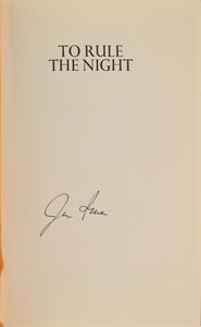 Lot #9114 Jim Irwin Signed 'To Rule the Night' Book