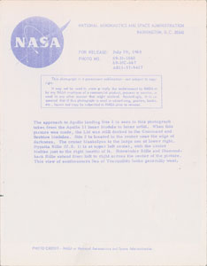 Lot #9162 Apollo 11 Set of (4) Original Vintage NASA Photographs - Image 5